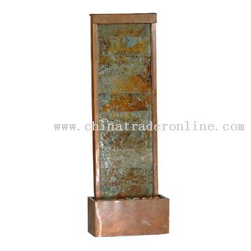 Copper Slate Waterfall Floor Fountain from China